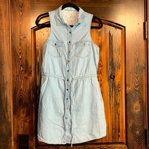Maurices Denim Sleeveless Button Down Dress